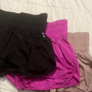 Free people Black, Pink, and Tan Shorts Set
